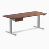 Electric dual standing desk hardwood with drawer Walnut - Desky