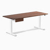 Electric dual standing desk hardwood with drawer Walnut - Desky