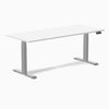 Almost Perfect Desky Dual Melamine Sit Stand Desk-White Desky®