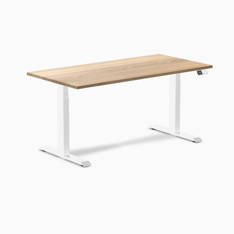 Electric Standing Desk Hardwood White Ash - Desky