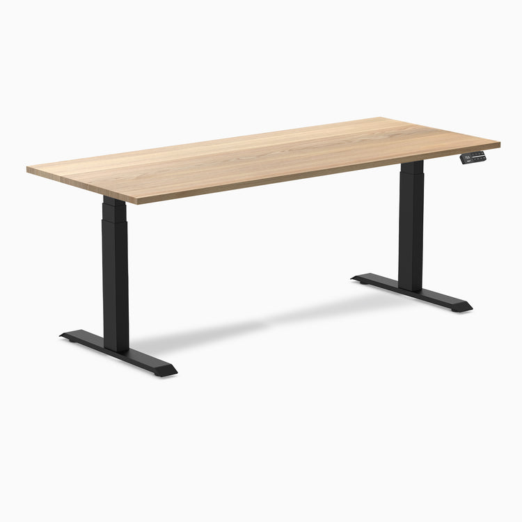 Electric Standing Desk Hardwood White Ash - Desky