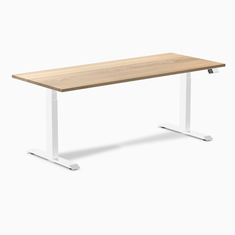 Electric Standing Desk Hardwood White Ash - Desky