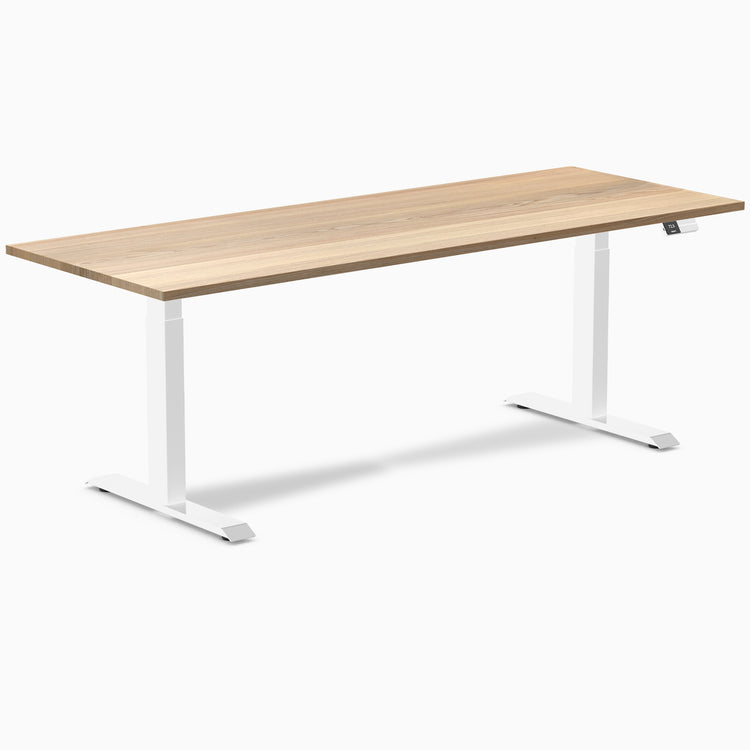 Electric Standing Desk Hardwood White Ash - Desky