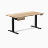 Electric dual standing desk hardwood with drawer White Ash - Desky