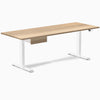 Electric dual standing desk hardwood with drawer White Ash - Desky