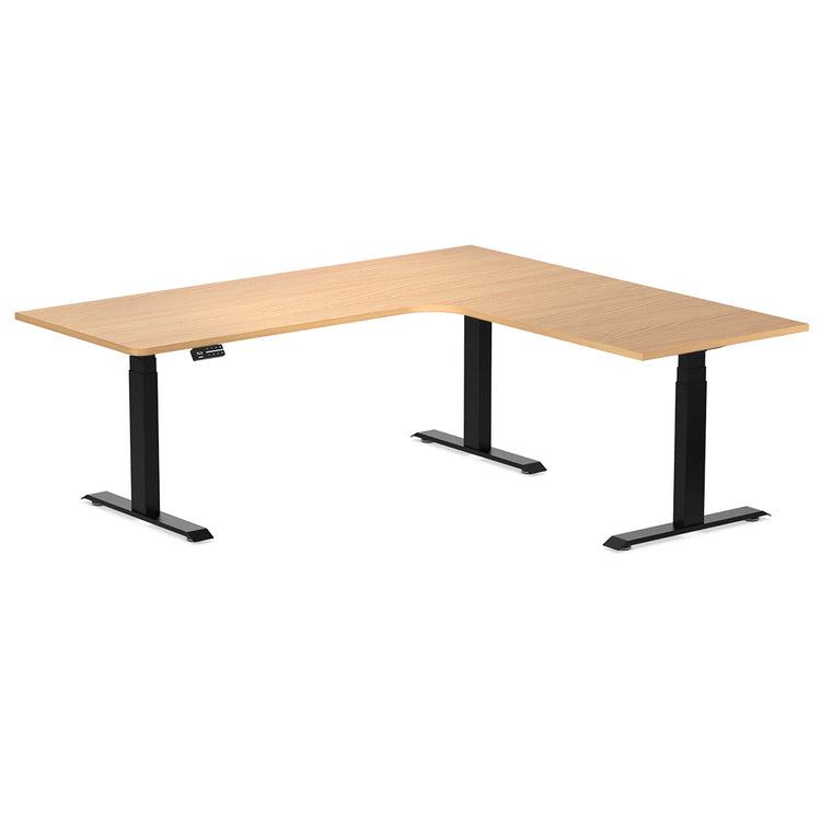 Desky L-Shape Melamine Sit Stand Desk