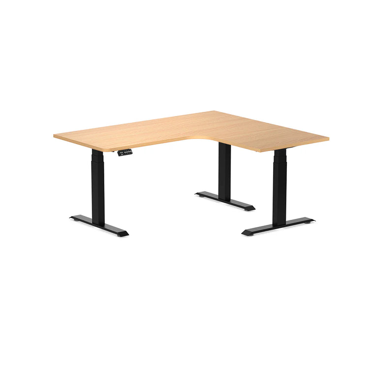 Desky L-Shape Melamine Sit Stand Desk