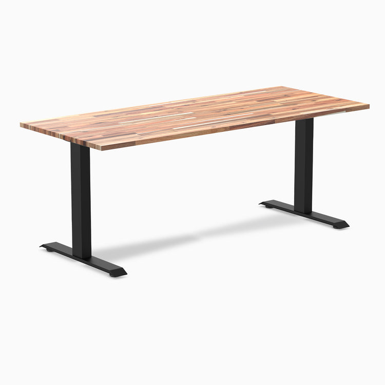 Zero softwood acacia fixed office desk - Desky