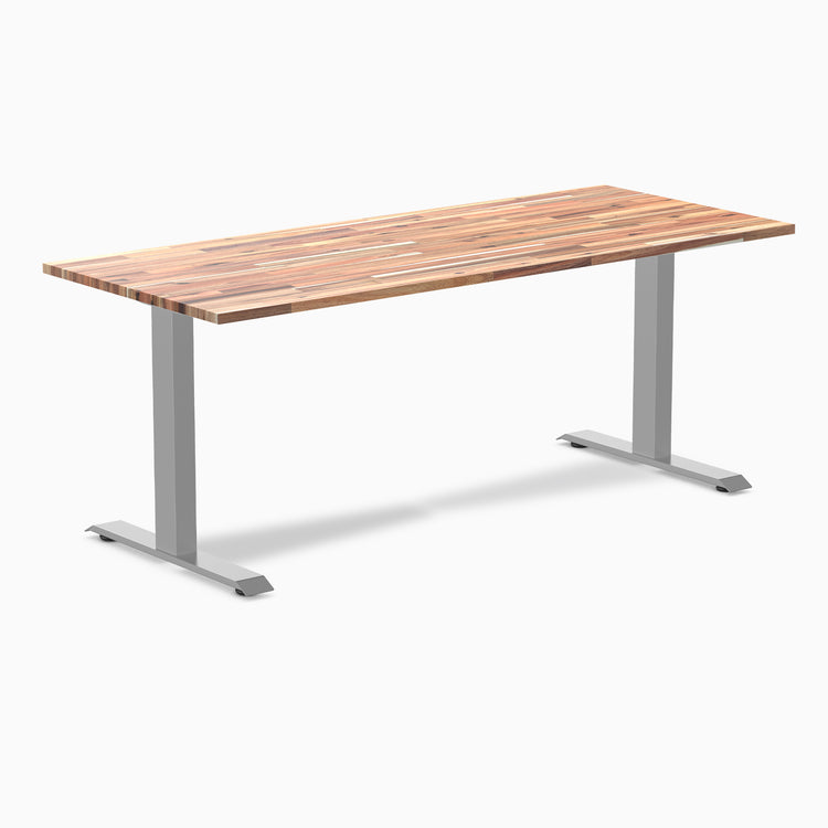 Zero softwood acacia fixed office desk - Desky