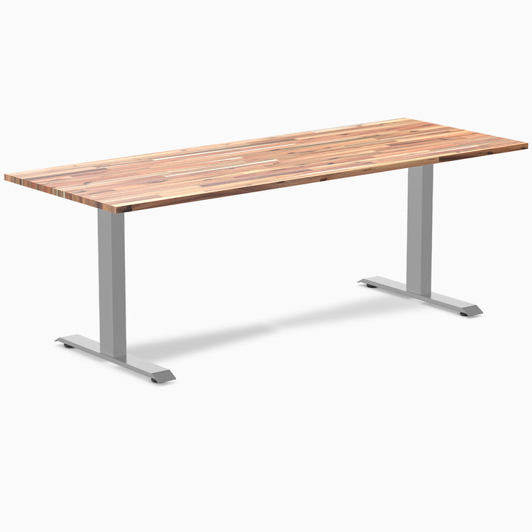 Zero softwood acacia fixed office desk - Desky