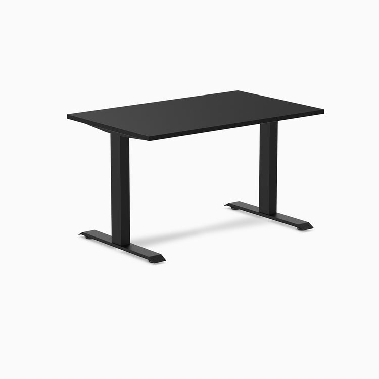 Zero melamine fixed office desk black desktop - Desky