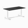 Zero melamine fixed office desk black desktop - Desky