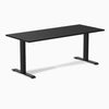 Zero melamine fixed office desk black desktop - Desky