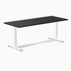 Zero melamine fixed office desk black desktop - Desky