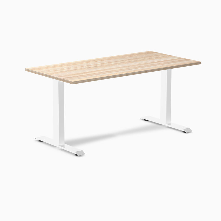 Zero melamine fixed office desk classic oak desktop - Desky