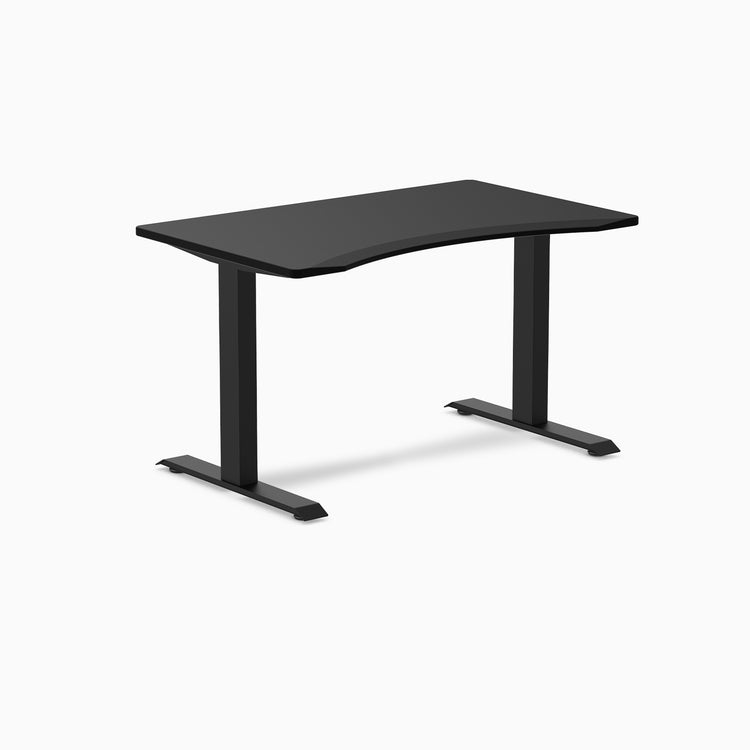 Zero ergo black melamine fixed office desk - Desky