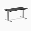 Zero ergo black melamine fixed office desk - Desky