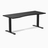 Zero ergo black melamine fixed office desk - Desky