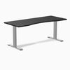 Zero ergo black melamine fixed office desk - Desky