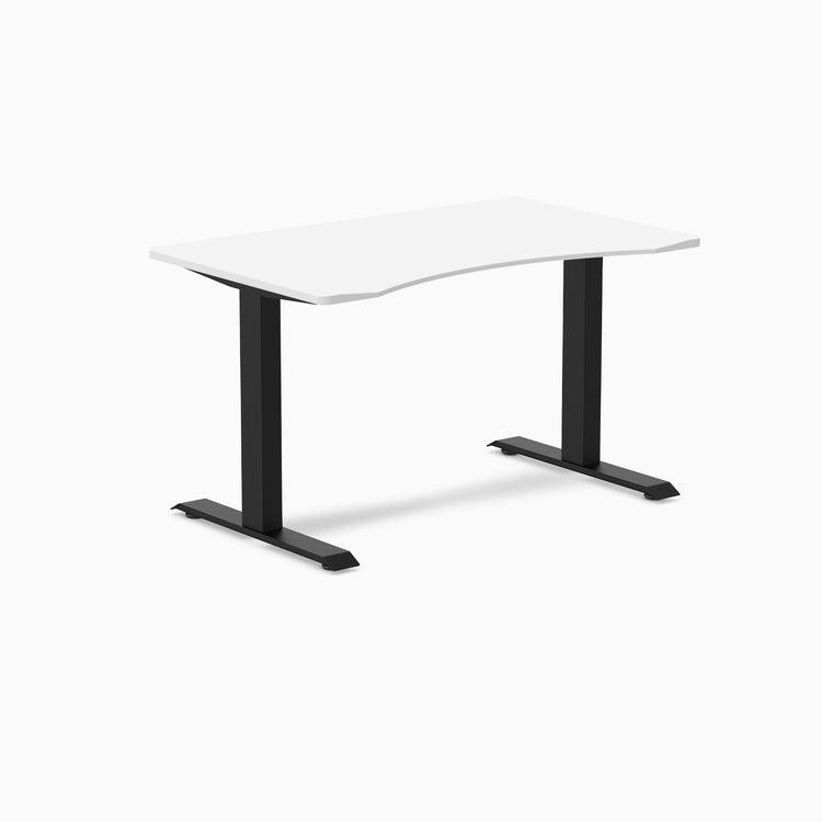 Zero ergo white melamine fixed office desk - Desky