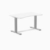 Zero ergo white melamine fixed office desk - Desky