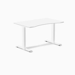 Zero ergo white melamine fixed office desk - Desky