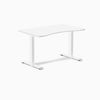 Zero ergo white melamine fixed office desk - Desky