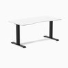 Zero ergo white melamine fixed office desk - Desky