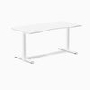 Zero ergo white melamine fixed office desk - Desky