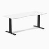 Zero ergo white melamine fixed office desk - Desky