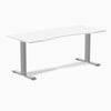 Zero ergo white melamine fixed office desk - Desky