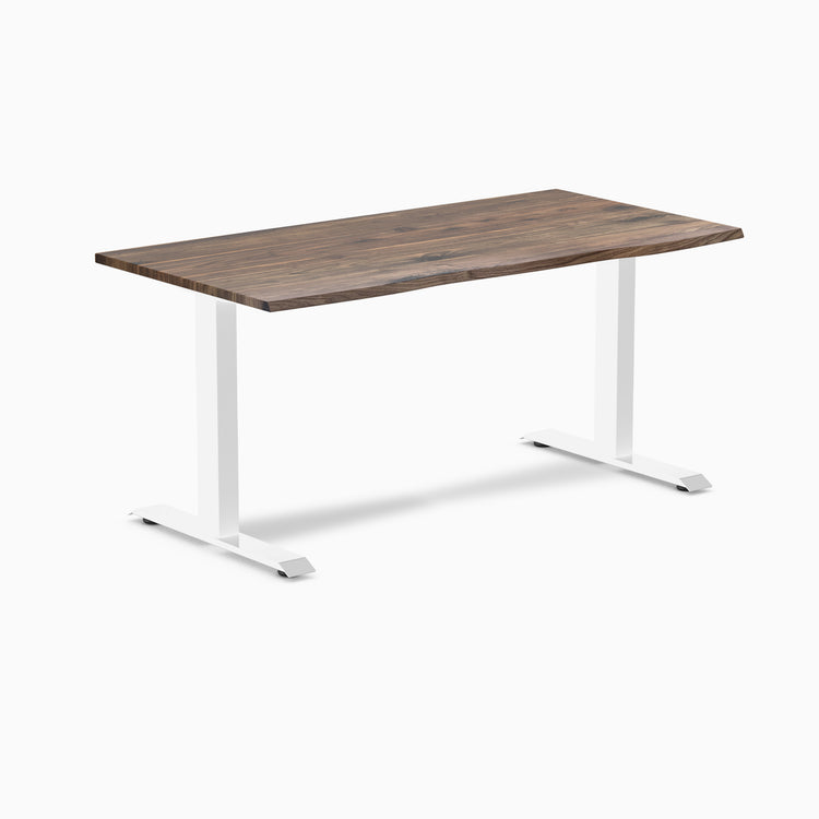 Desky zero hardwood natural walnut fixed office desk