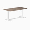 Zero melamine fixed office desk natural walnut desktop - Desky