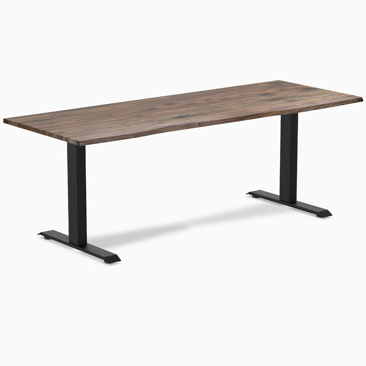 Desky zero hardwood natural walnut fixed office desk