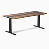 Almost Perfect Desky Dual Resin Hardwood Sit Stand Desk-Pheasantwood Navy Desky®