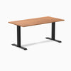 Zero melamine fixed office desk prime oak desktop - Desky