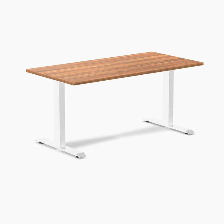 Zero melamine fixed office desk prime oak desktop - Desky