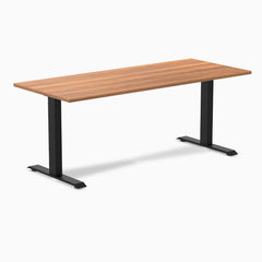 Zero melamine fixed office desk prime oak desktop - Desky