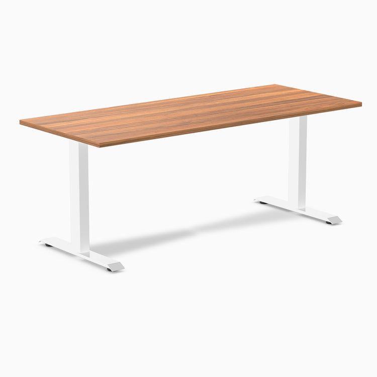 Zero melamine fixed office desk prime oak desktop - Desky