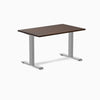 zero rubberwood fixed office desk dark walnut - Desky