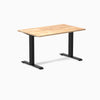 zero rubberwood fixed office desk natural rubber - Desky