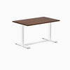 zero rubberwood fixed office desk red walnut - Desky