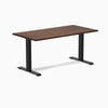 zero rubberwood fixed office desk red walnut - Desky