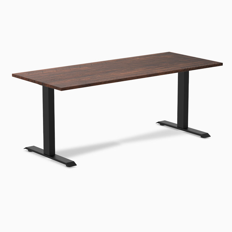 Zero softwood rustic pine fixed office desk - Desky