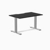 Zero scalloped fixed office desk black melamine - Desky