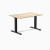 Zero scalloped fixed office desk classic oak - Desky