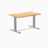 Zero scalloped fixed office desk select beech - Desky