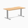 Zero scalloped fixed office desk select beech - Desky