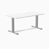 Zero scalloped fixed office desk white melamine - Desky