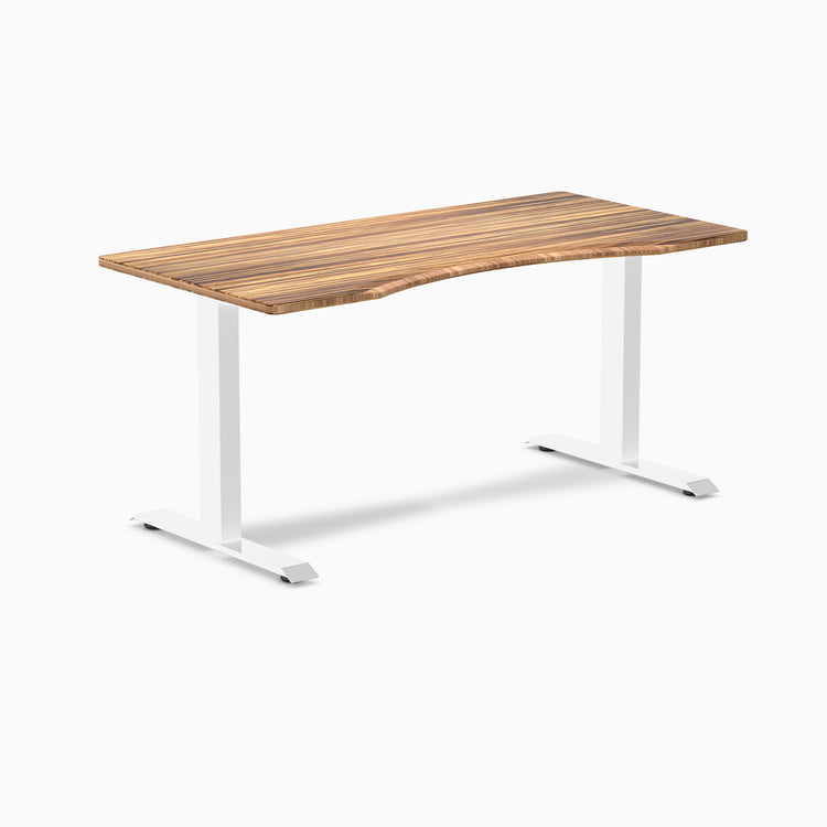 Zero ergo tiger bamboo fixed office desk - Desky